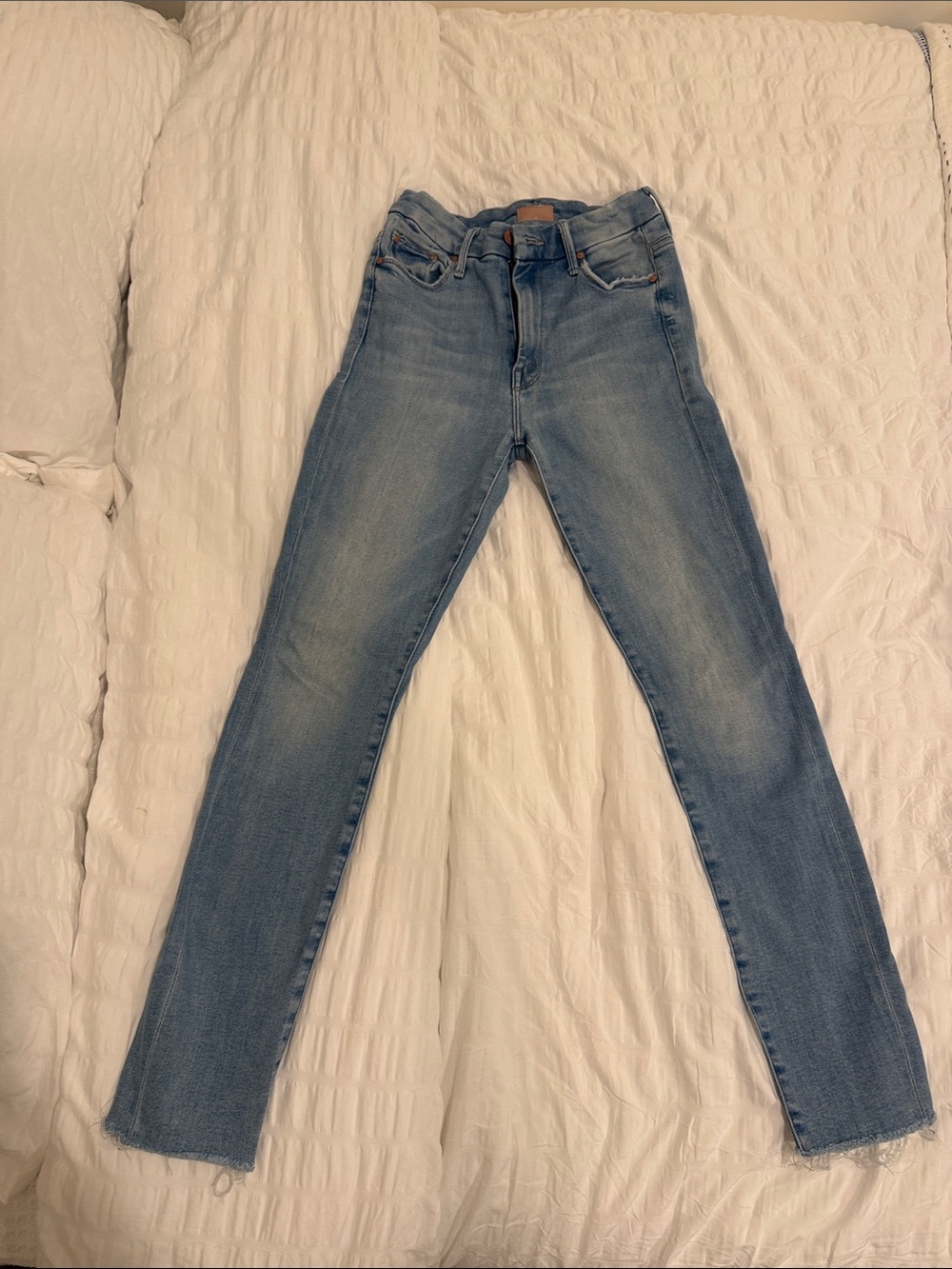 Mother High Waisted Looker Ankle Fray